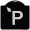 Signmission PWith Up Arrow Pointing Left Heavy-Gauge Aluminum Architectural Sign, 18" x 18", BS-1818-23510 A-DES-BS-1818-23510 - alternate 1